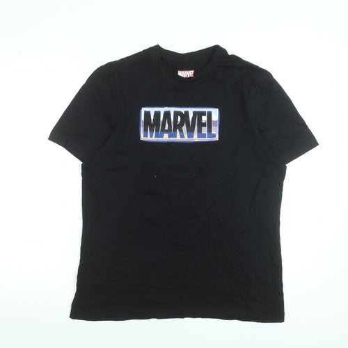Marvel Men's Black Crew Neck Short Sleeve Graphic T-Shirt Size L