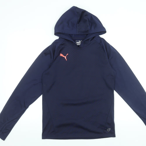 Puma Men's Blue Pullover Hoodie Size S Lightweight Sportswear