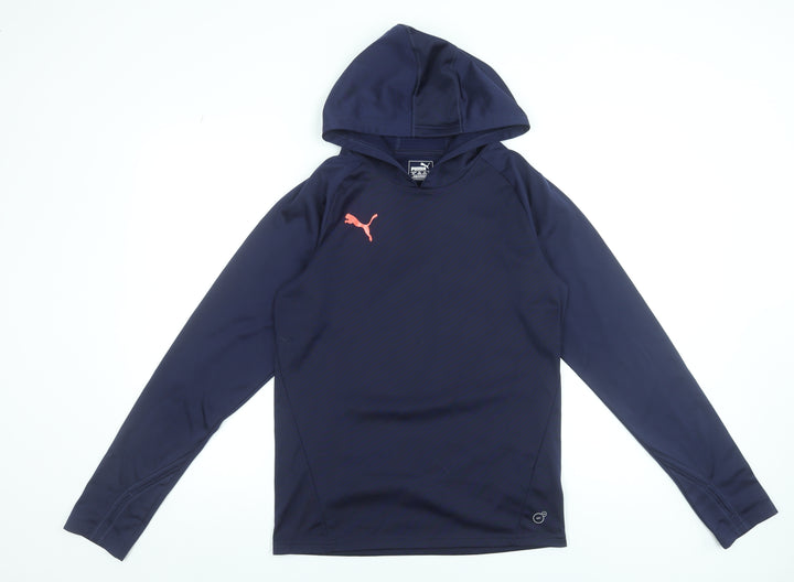 Puma Men's Blue Pullover Hoodie Size S Lightweight Sportswear