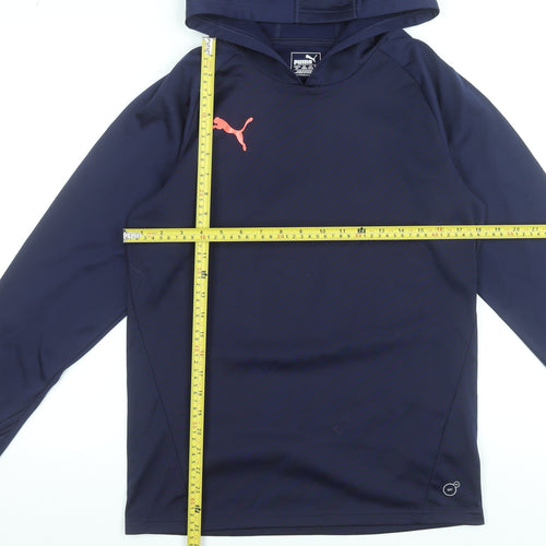 Puma Men's Blue Pullover Hoodie Size S Lightweight Sportswear