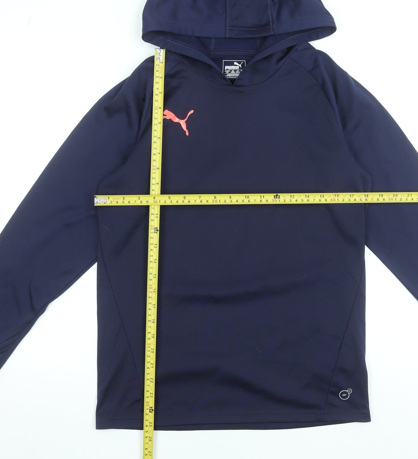 Puma Men's Blue Pullover Hoodie Size S Lightweight Sportswear