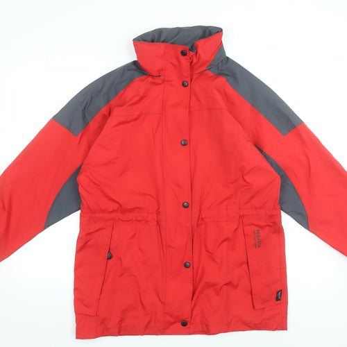 Regatta Womens Red Waterproof Rain Coat Jacket Size 10 Outdoor Mid-Length
