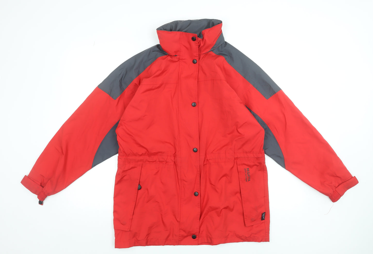 Regatta Womens Red Waterproof Rain Coat Jacket Size 10 Outdoor Mid-Length