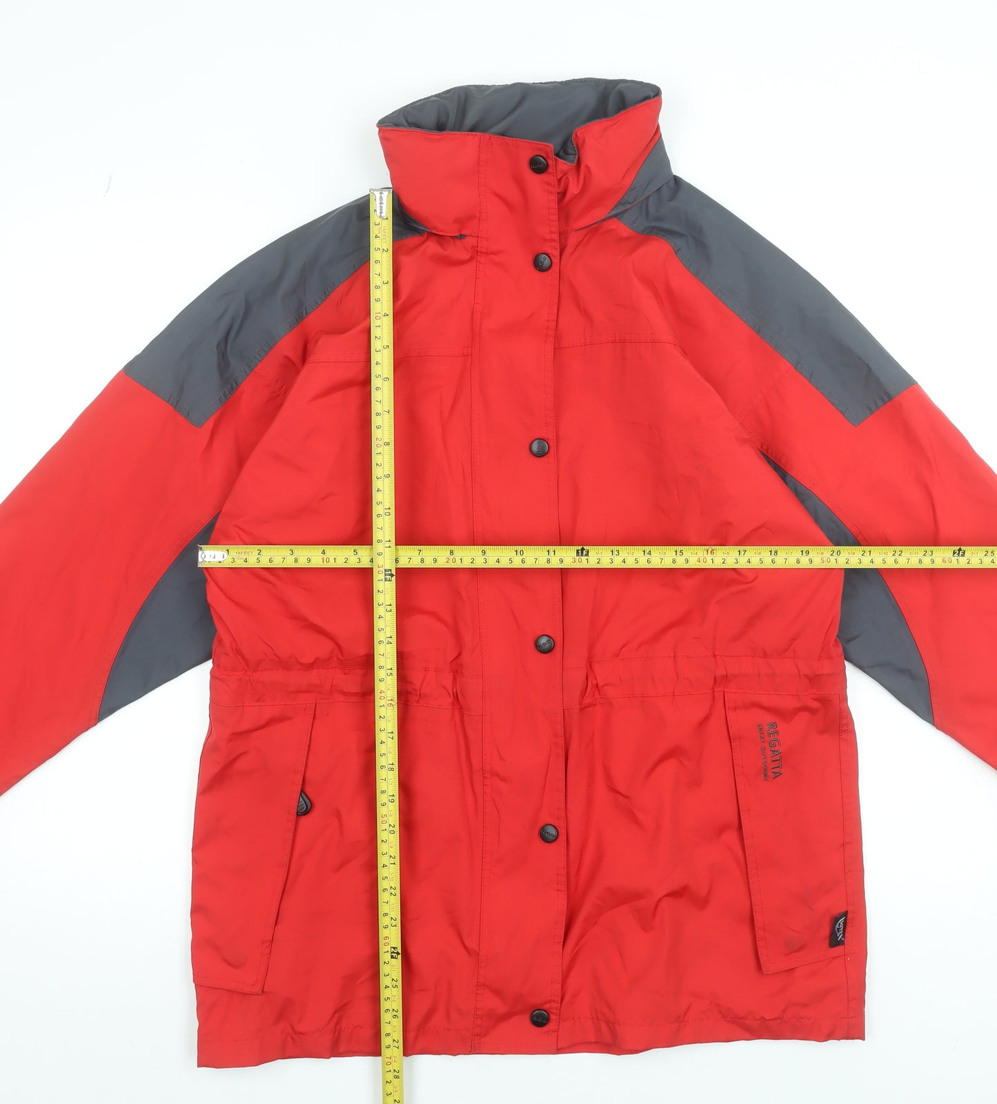 Regatta Womens Red Waterproof Rain Coat Jacket Size 10 Outdoor Mid-Length
