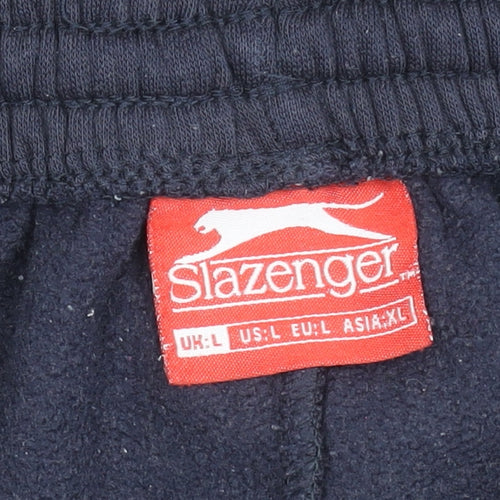 Slazenger Men Black L Fleece Sweatpants Joggers Casual Trousers