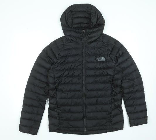 The North Face Men’s Black Puffer Jacket S Hooded Down Insulated