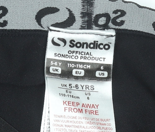 Sondico Girls Black Compression Leggings Size 5-6 Years Activewear