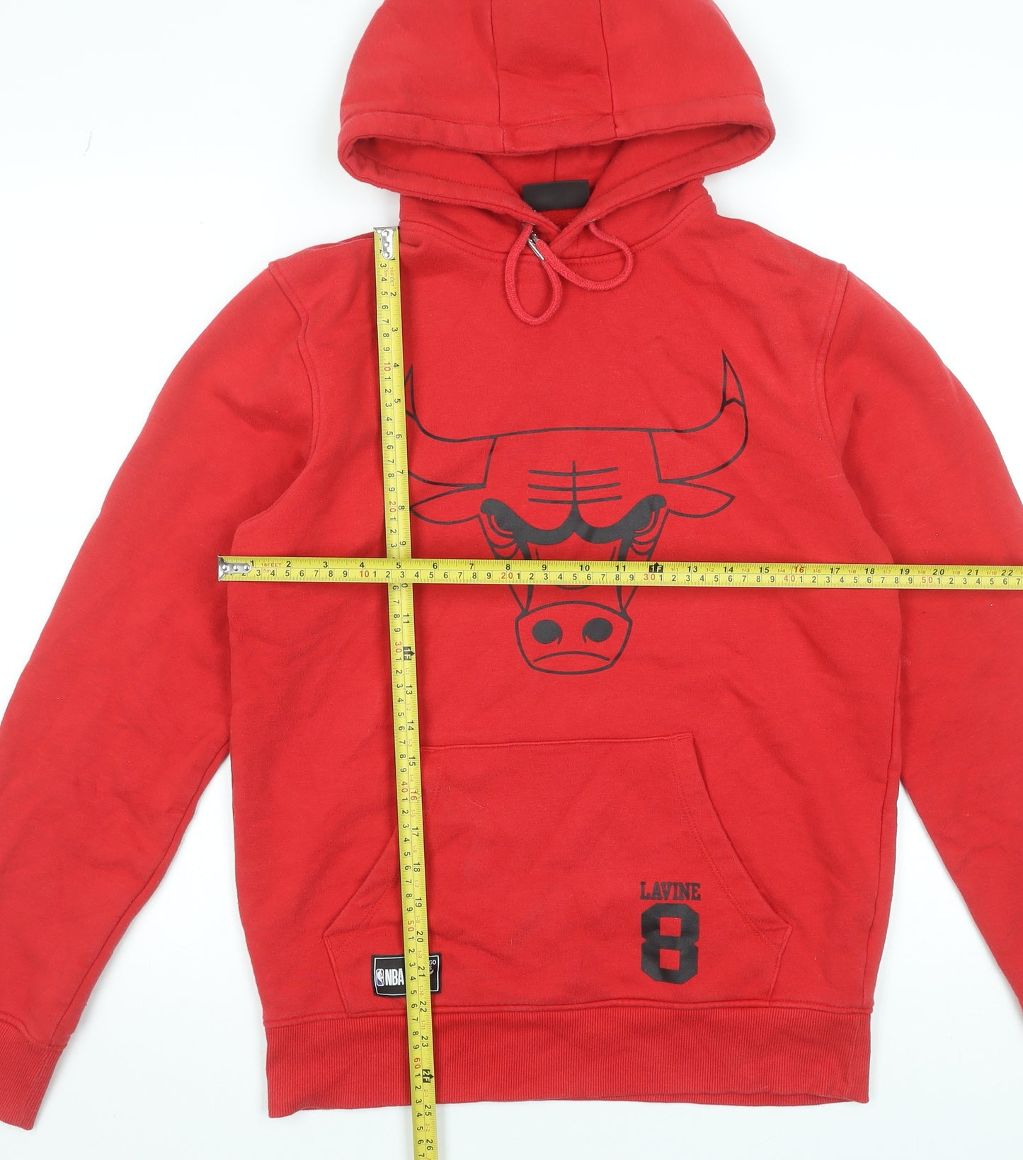 NBA Men's Red Pullover Hoodie Size S Sports Graphic Print