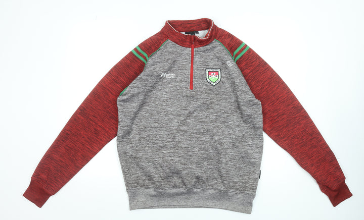 Hughsey Sports Men's Grey 1/4 Zip Sweatshirt Size M