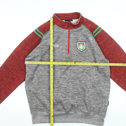Hughsey Sports Men's Grey 1/4 Zip Sweatshirt Size M