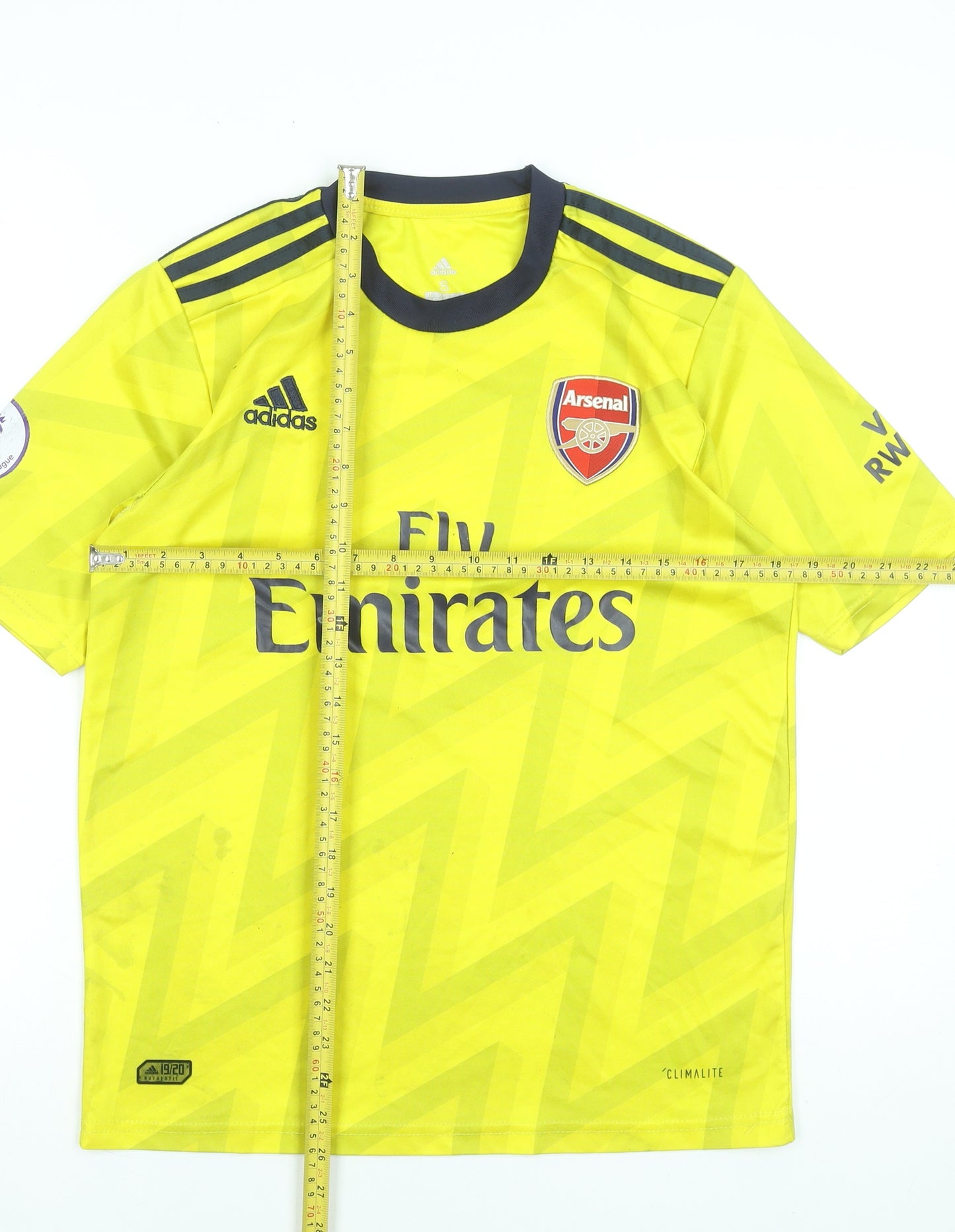 Adidas Men's Yellow Arsenal Football Jersey T-Shirt Size S