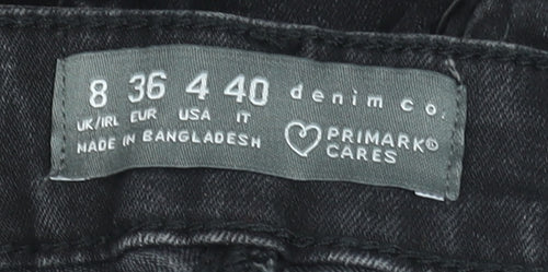 Primark Women’s Black Skinny High Rise Stretch Jeans Size 8
