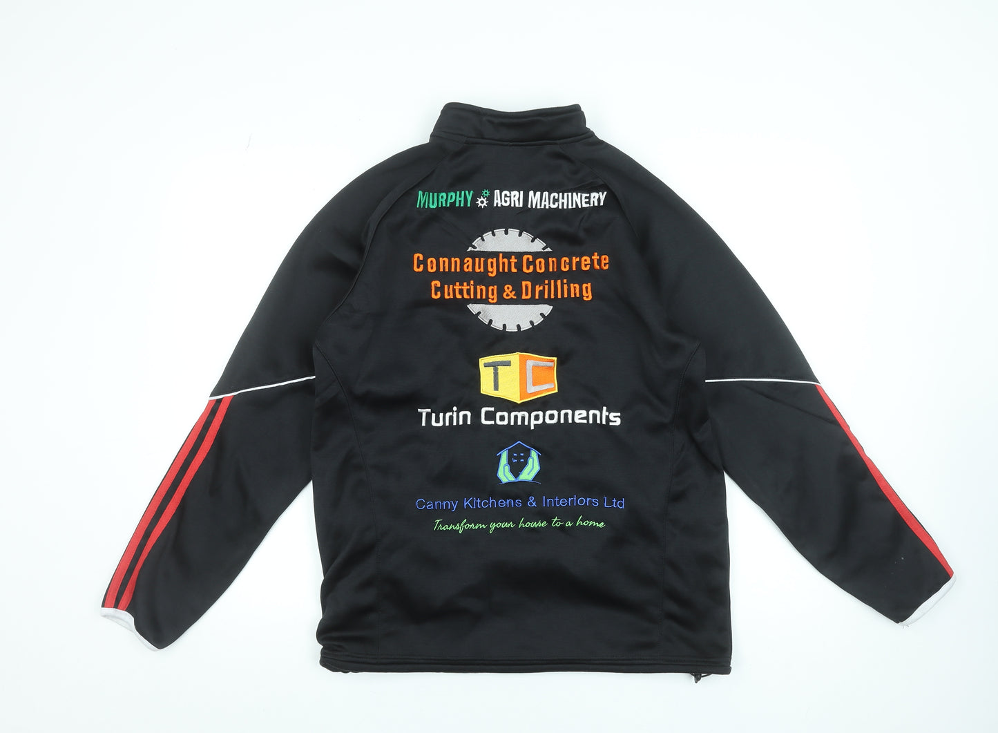 GRG Men's Black Medium 1/4 Zip Fleece Sweatshirt with Logos