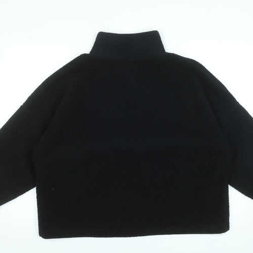 Dunnes Stores Women Black Large Fleece 1/2 Zip Pullover Sweatshirt