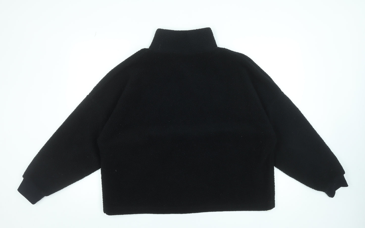 Dunnes Stores Women Black Large Fleece 1/2 Zip Pullover Sweatshirt