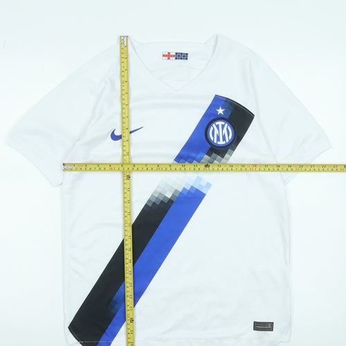 Nike Men’s White Football Jersey Athletic Dri-Fit T-Shirt Size S