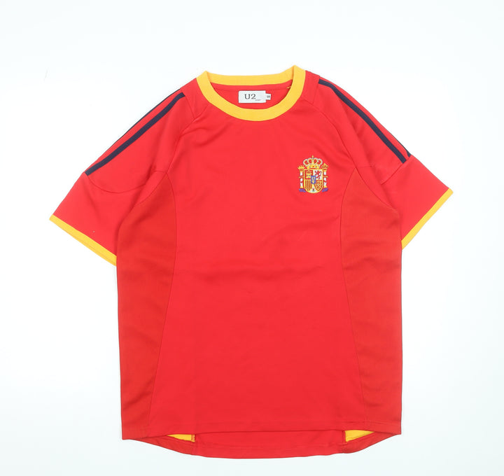 U2 Sport Men's Red Spain RAUL 10 Athletic T-Shirt Size S