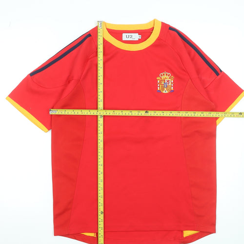 U2 Sport Men's Red Spain RAUL 10 Athletic T-Shirt Size S