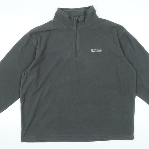 Regatta Mens Grey XL Fleece 1/4 Zip Pullover Sweatshirt
