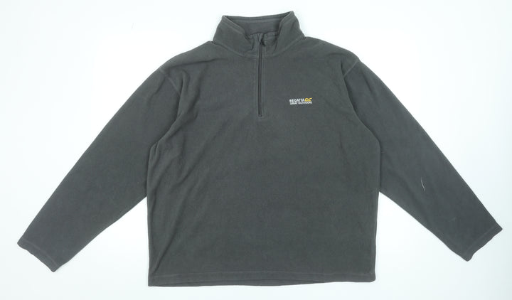 Regatta Mens Grey XL Fleece 1/4 Zip Pullover Sweatshirt
