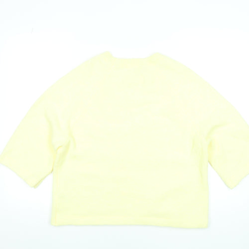 Gallery Women’s Yellow Crew Neck 3/4 Sleeve Pullover Jumper Size 10