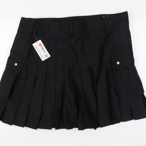 Highland Redstone Men's Black Cargo Utility Kilt Size 50 Cotton Blend