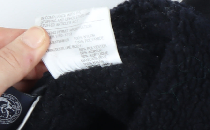 Diesel Womens Black Bomber Jacket Size S Nylon Lined Zip Casual