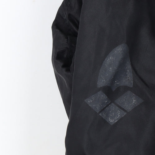 Diesel Womens Black Bomber Jacket Size S Nylon Lined Zip Casual