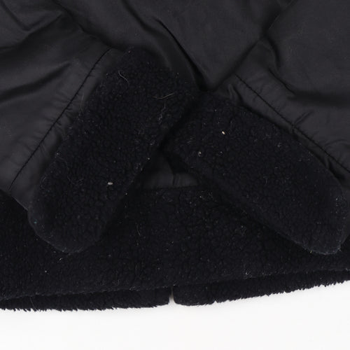 Diesel Womens Black Bomber Jacket Size S Nylon Lined Zip Casual