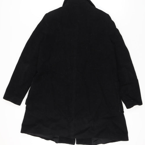 Love Moschino Womens Black Wool Cashmere Mid-Length Coat