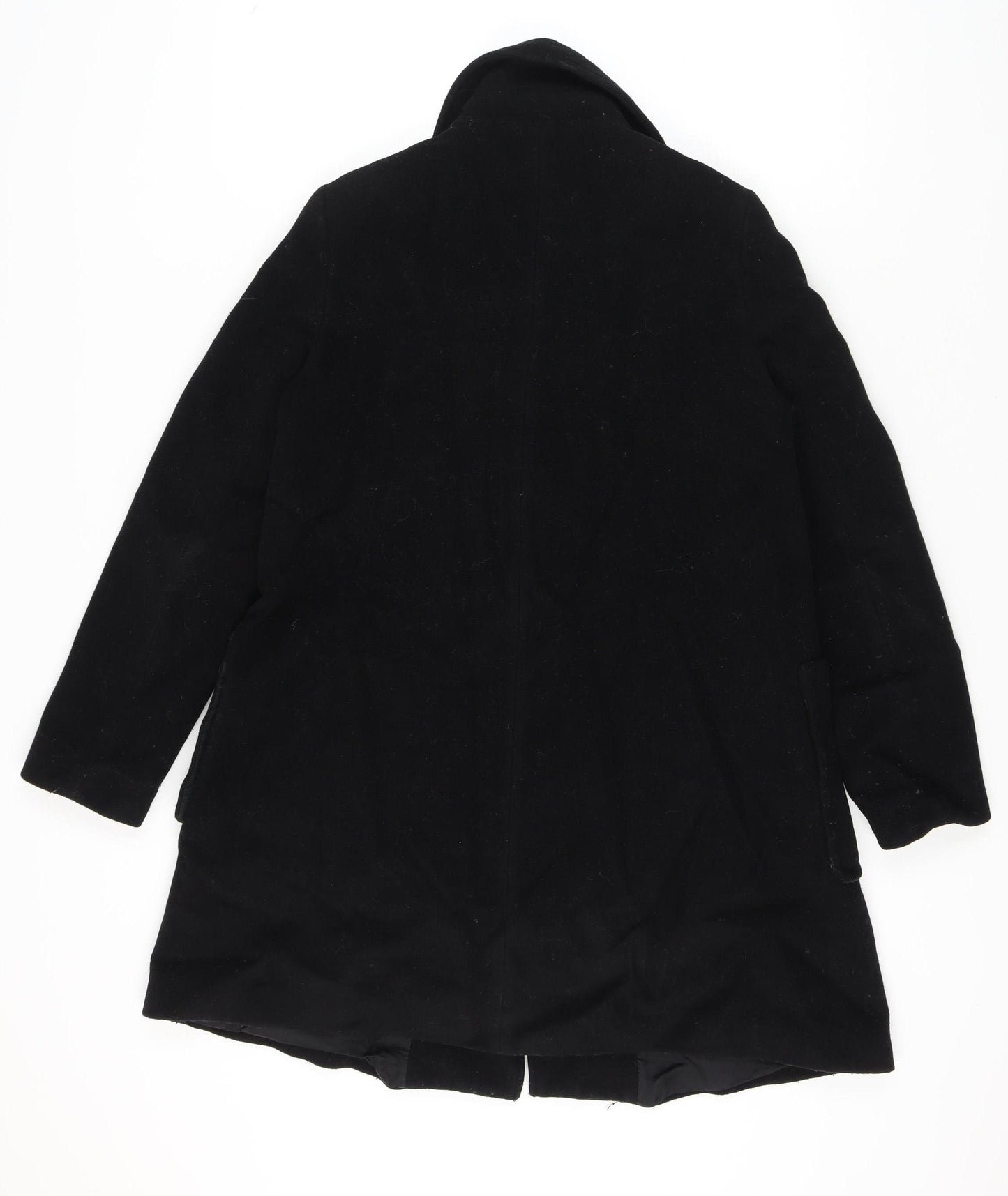 Love Moschino Womens Black Wool Cashmere Mid-Length Coat