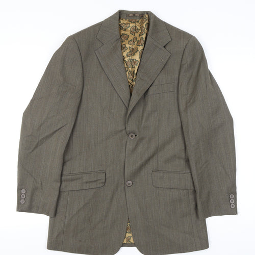 Ben Sherman Men's Brown Wool Blend Two Button Blazer Jacket 36