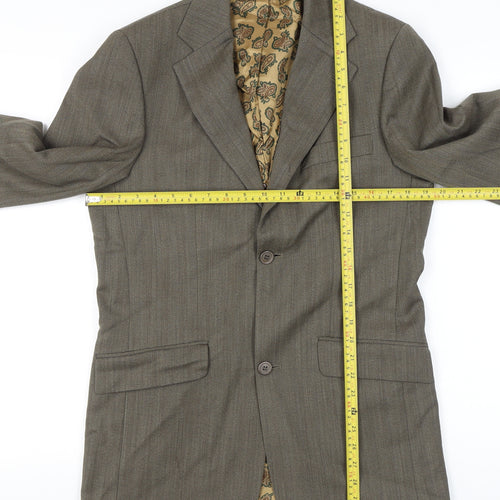 Ben Sherman Men's Brown Wool Blend Two Button Blazer Jacket 36