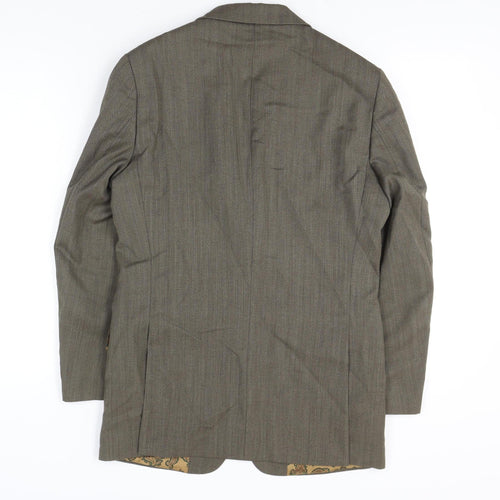 Ben Sherman Men's Brown Wool Blend Two Button Blazer Jacket 36