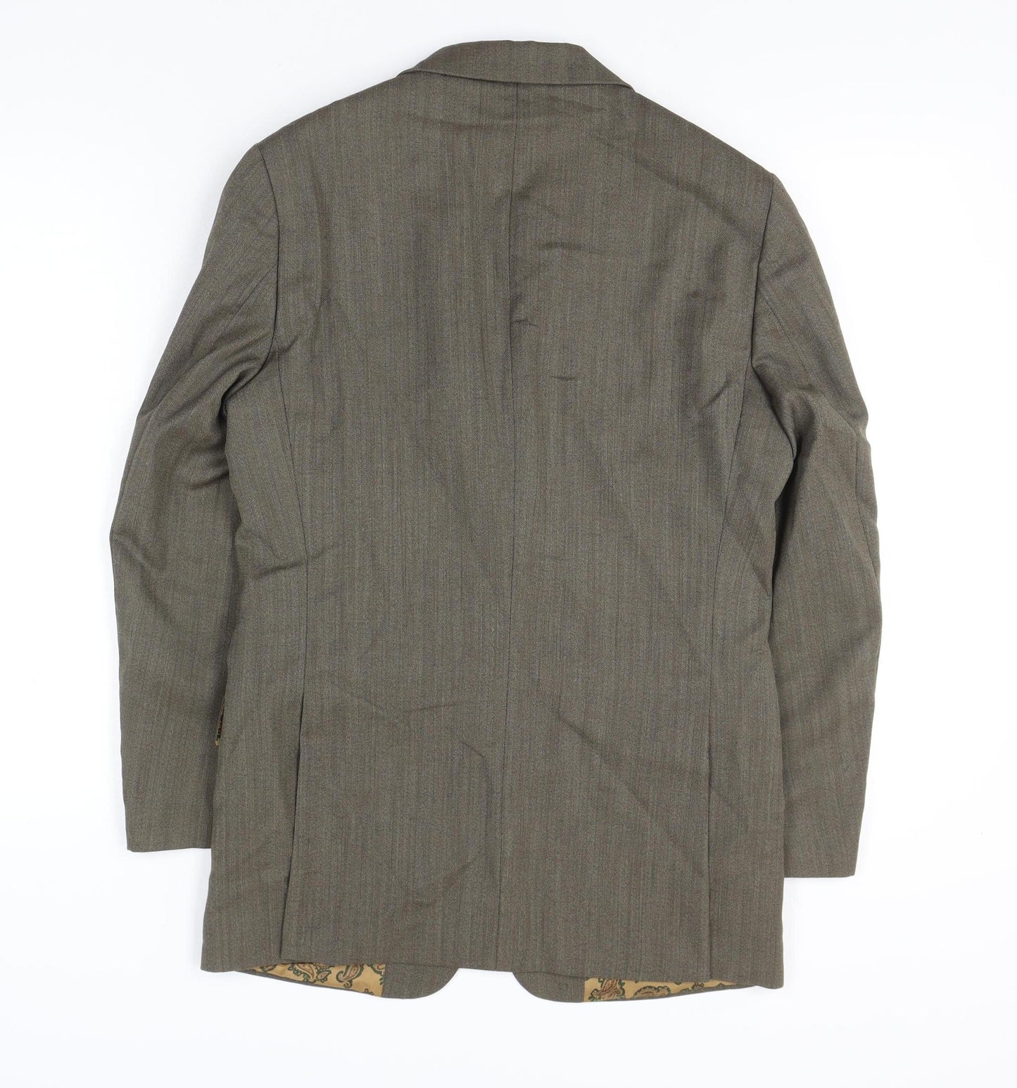 Ben Sherman Men's Brown Wool Blend Two Button Blazer Jacket 36