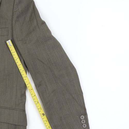 Ben Sherman Men's Brown Wool Blend Two Button Blazer Jacket 36
