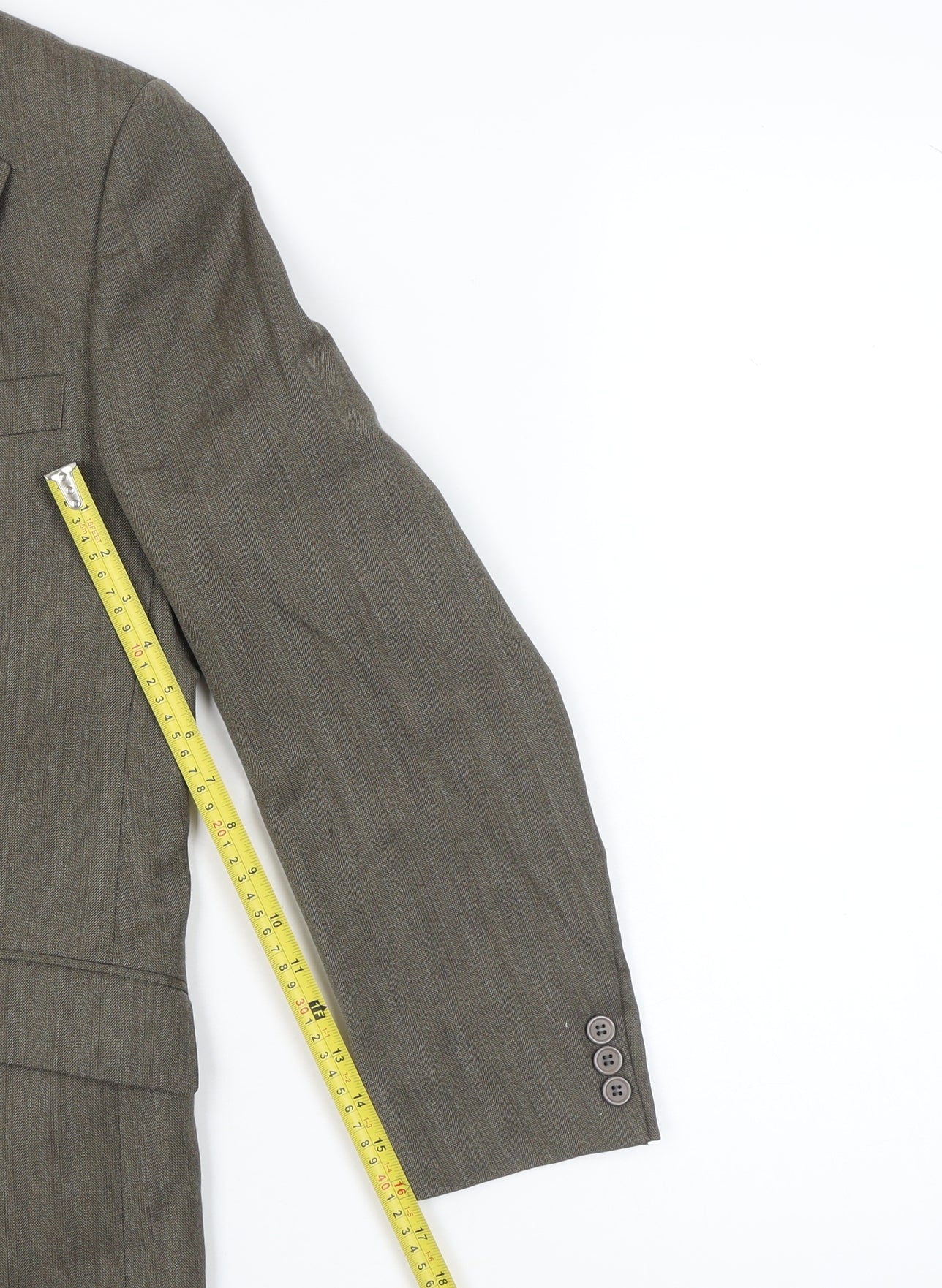 Ben Sherman Men's Brown Wool Blend Two Button Blazer Jacket 36