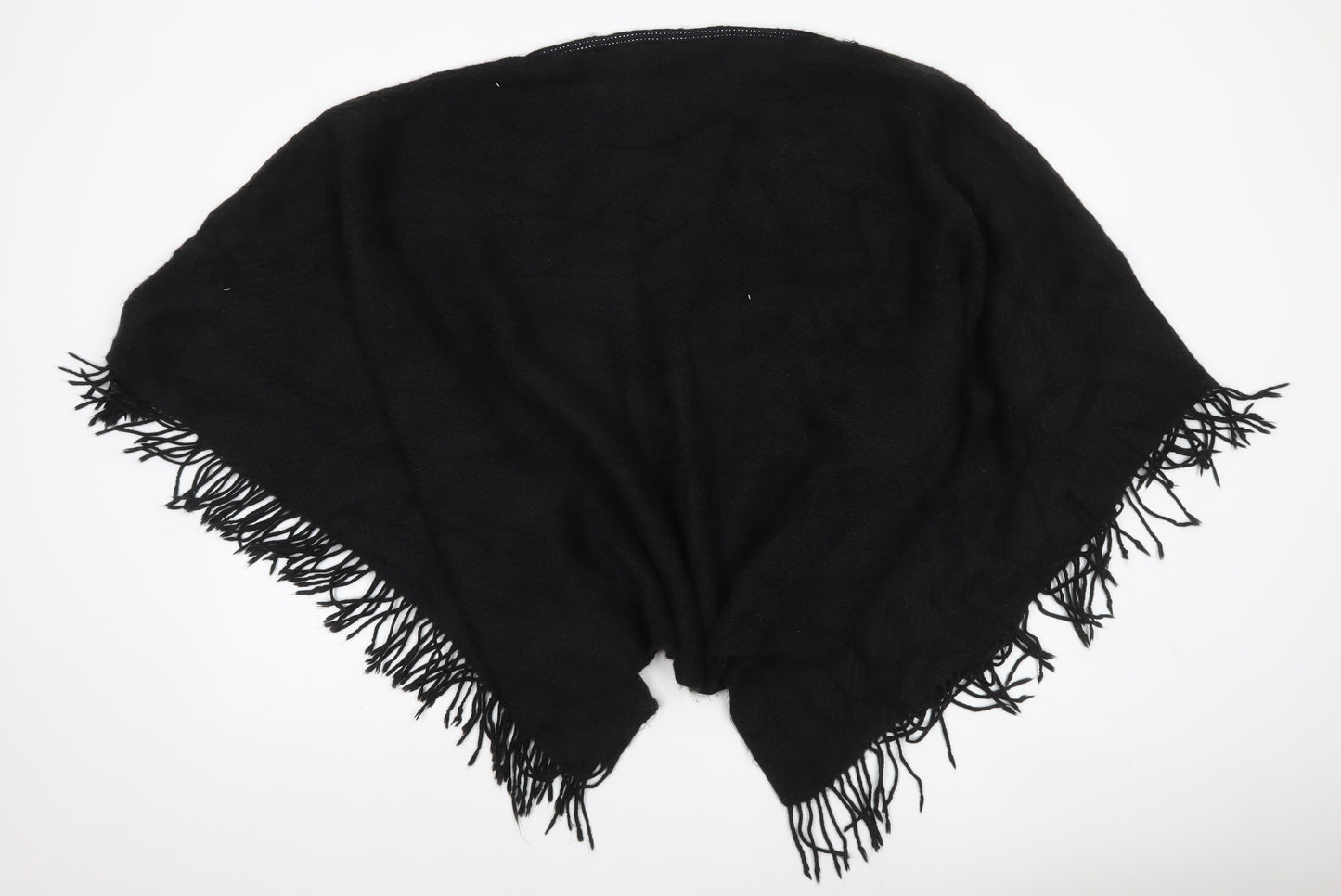 Next Women’s Black Acrylic Fringe Cape Knit Poncho S