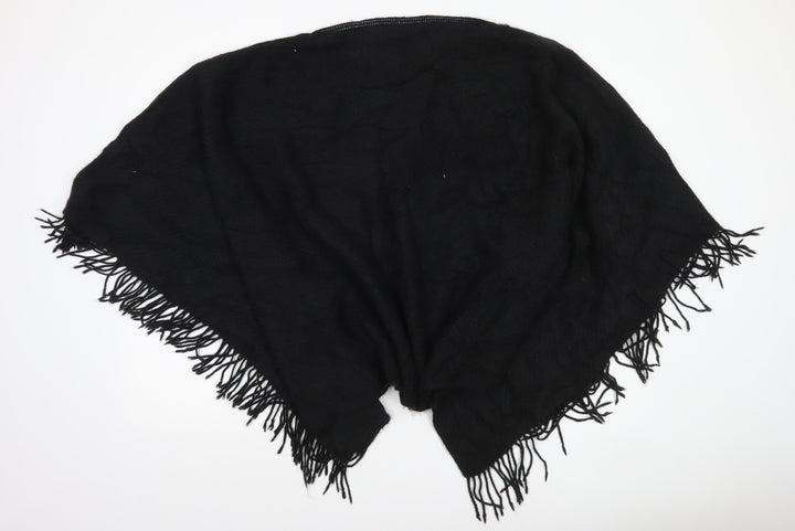 Next Women’s Black Acrylic Fringe Cape Knit Poncho S