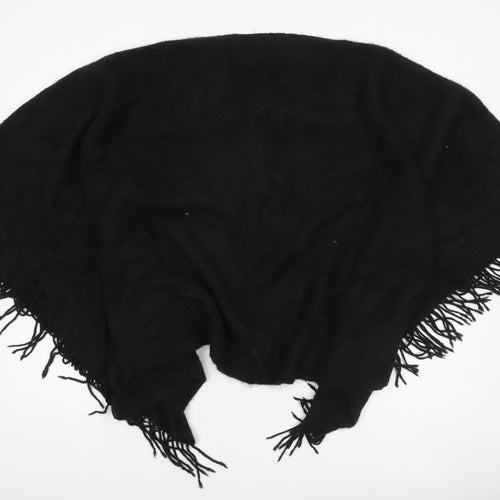 Next Women’s Black Acrylic Fringe Cape Knit Poncho S
