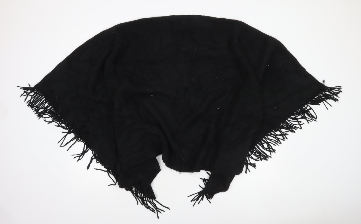 Next Women’s Black Acrylic Fringe Cape Knit Poncho S