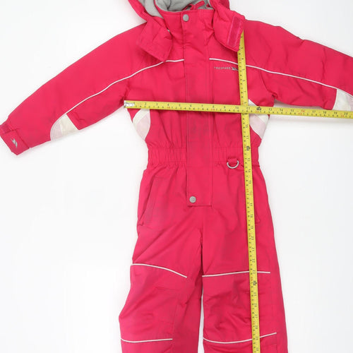 Trespass Girls Pink Waterproof Hooded Ski Snowsuit 2-3 Years Winter Outdoor