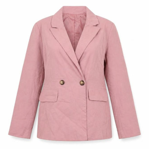 Nasty Gal Women’s Pink Double-Breasted Blazer Jacket Size 6