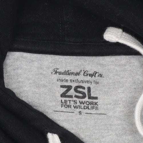 Traditional Crafts ZSL Men's Grey Black Tiger Pullover Hoodie S