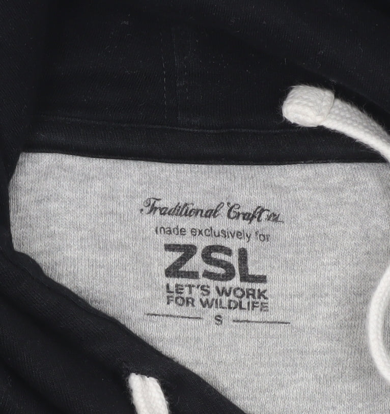 Traditional Crafts ZSL Men's Grey Black Tiger Pullover Hoodie S