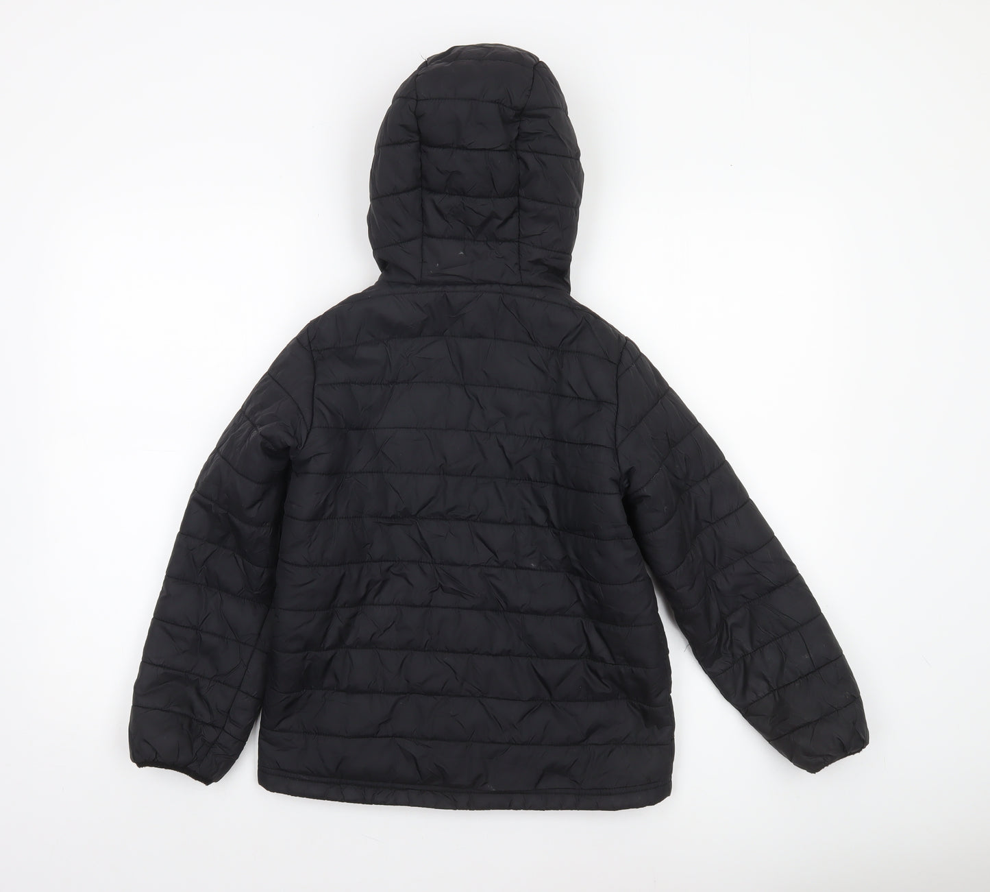 Peter Storm Boys Black 9-10 Years Hooded Puffer Jacket Lightweight Warm