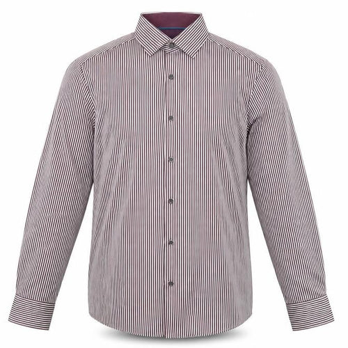 Dunnes Men’s Multicoloured Striped Cotton Long Sleeve Button-Up Shirt Size S