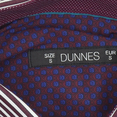 Dunnes Men’s Multicoloured Striped Cotton Long Sleeve Button-Up Shirt Size S