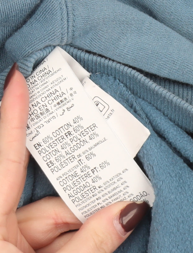 Billabong Boys Blue Pullover Hoodie 14 Years Cotton Blend Graphic Print