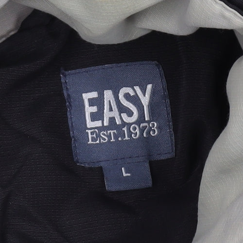 EASY Men’s Black L Lightweight Windbreaker Jacket Size L